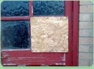 boarded up Ferndown